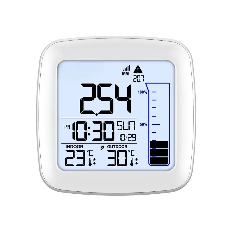Rain Gauge Digital - Digital Indoor and Outdoor Temperature ing