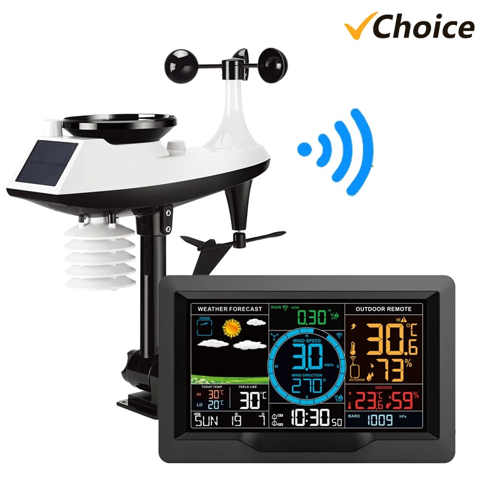 Rain Gauge Digital - FJ3390A Functional Professional Weather Station Temperature