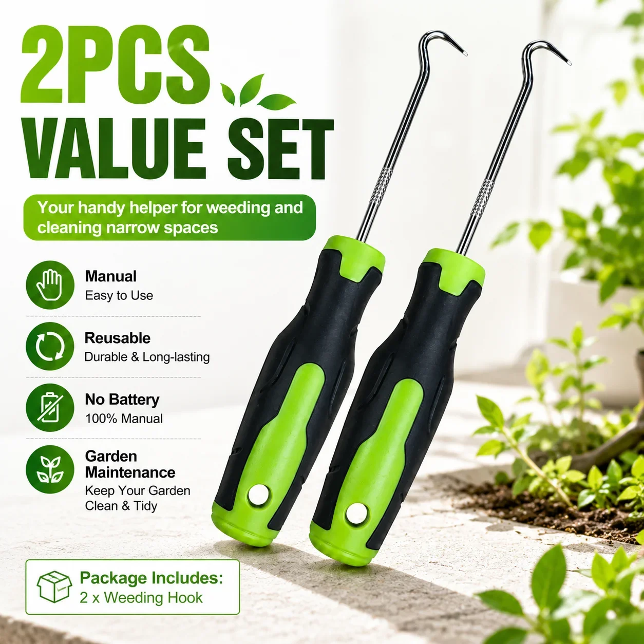 2Pcs Manual Weeding Hook Tool  - Smart Garden Edging review and price