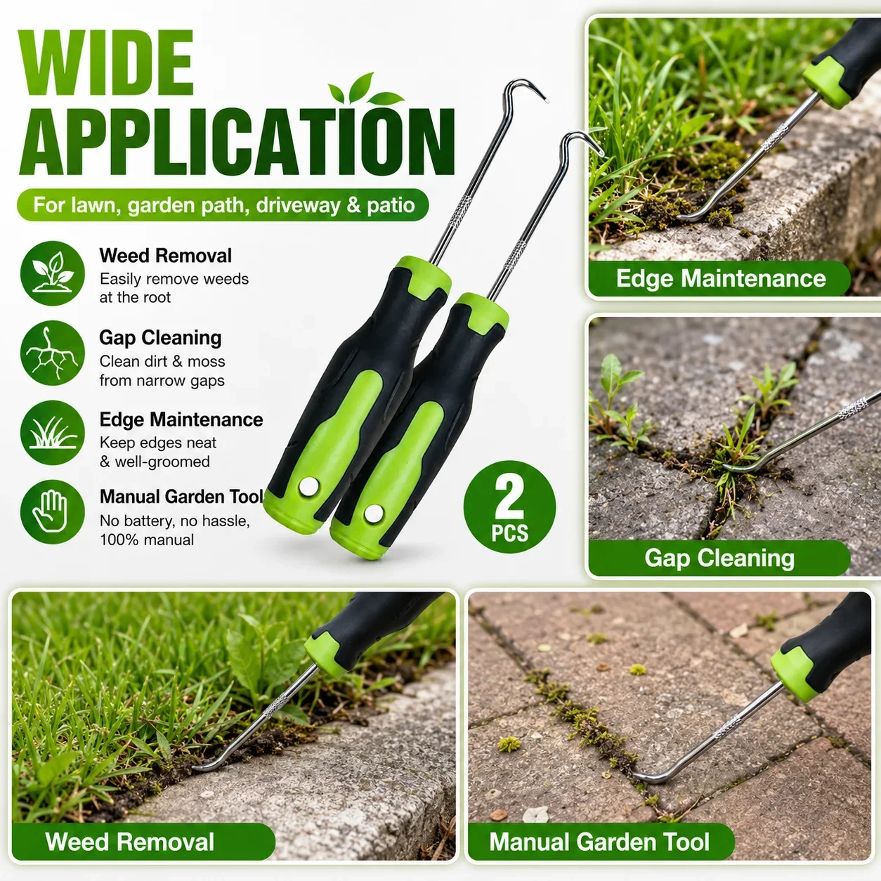 2Pcs Manual Weeding Hook Tool  - Smart Garden Edging review and price