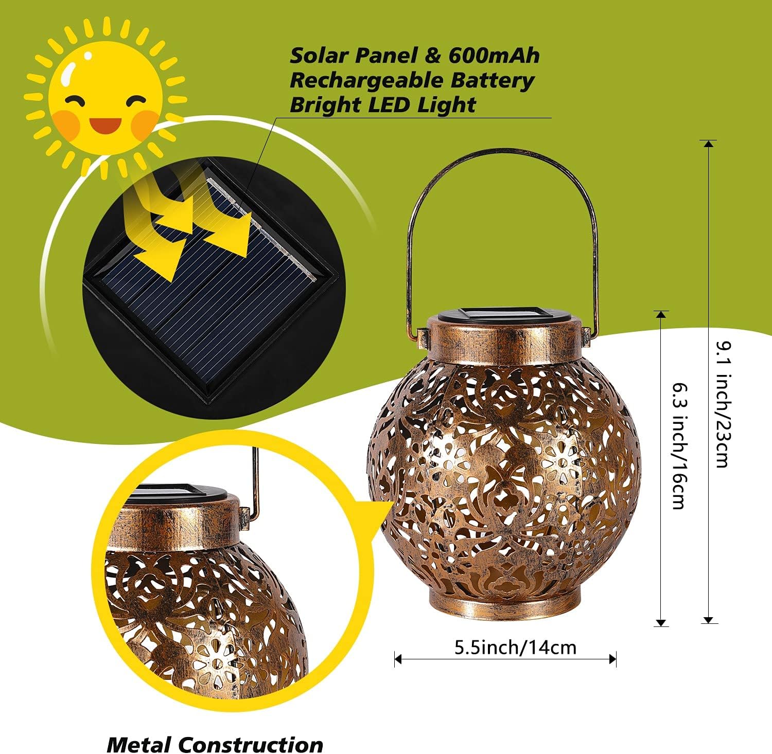 1-6PCS Moroccan Solar Lanterns - Smart Garden Light review and price