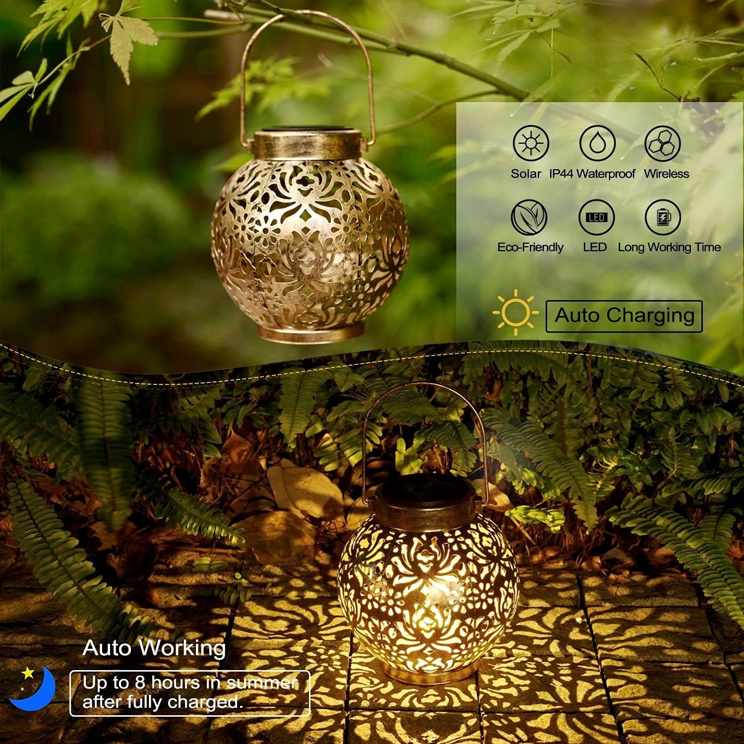 1-6PCS Moroccan Solar Lanterns - Smart Garden Light review and price
