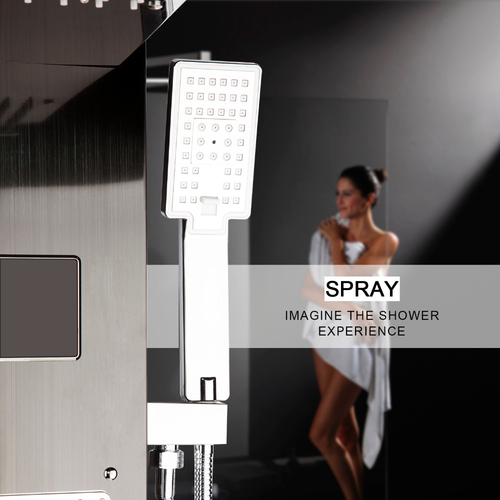 KEMAIDI Black LED Shower Panel - Rain Gauge Digital review and price
