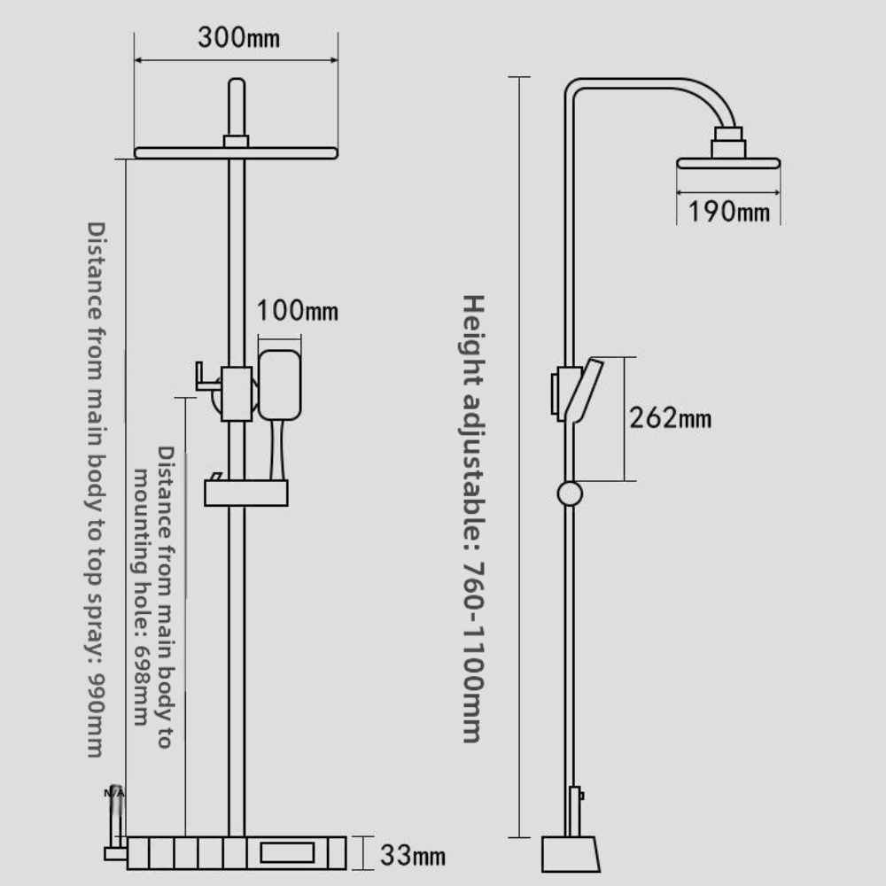 Grey Shower System High Pressu - Rain Gauge Digital review and price