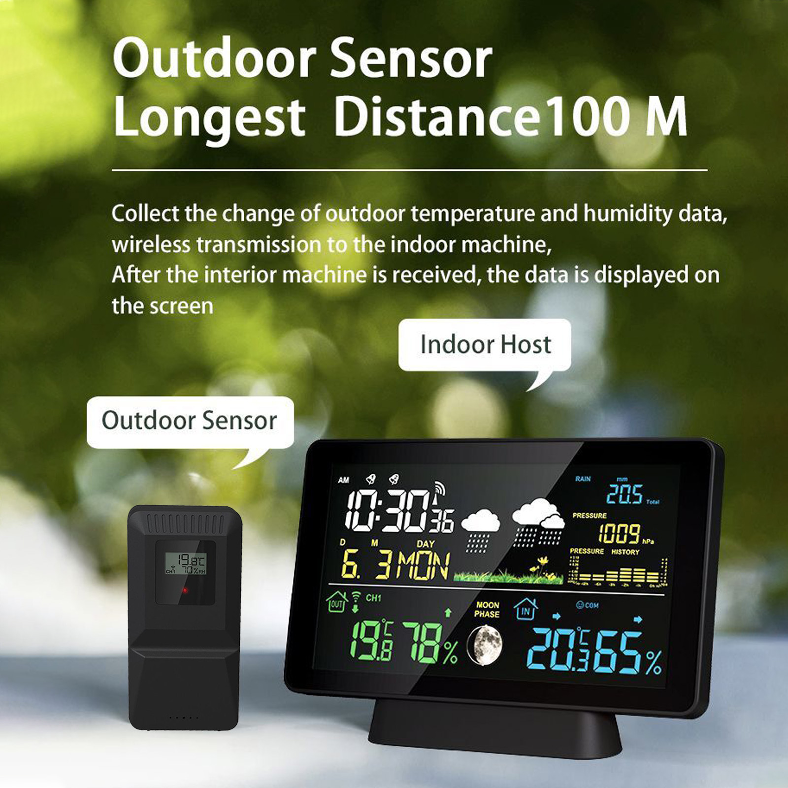 Indoor/Outdoor Wireless Weathe - Rain Gauge Digital review and price